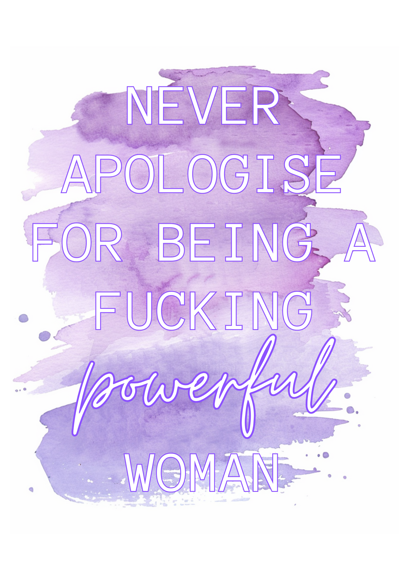 Female empowerment wall print | Positive quote print