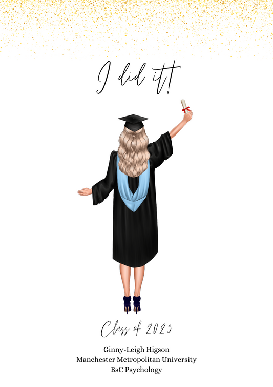 Personalised Graduation print | Personalised Graduation gift